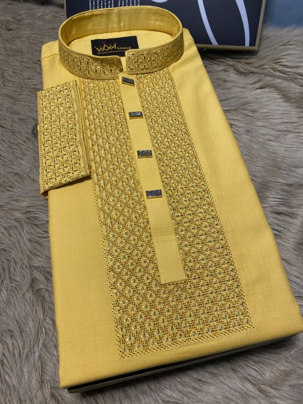 প্রিমিয়াম এমব্রয়ডারি ডিজাইন ঈদ স্পেশাল পাঞ্জাবি [ Code-120] - Image 1